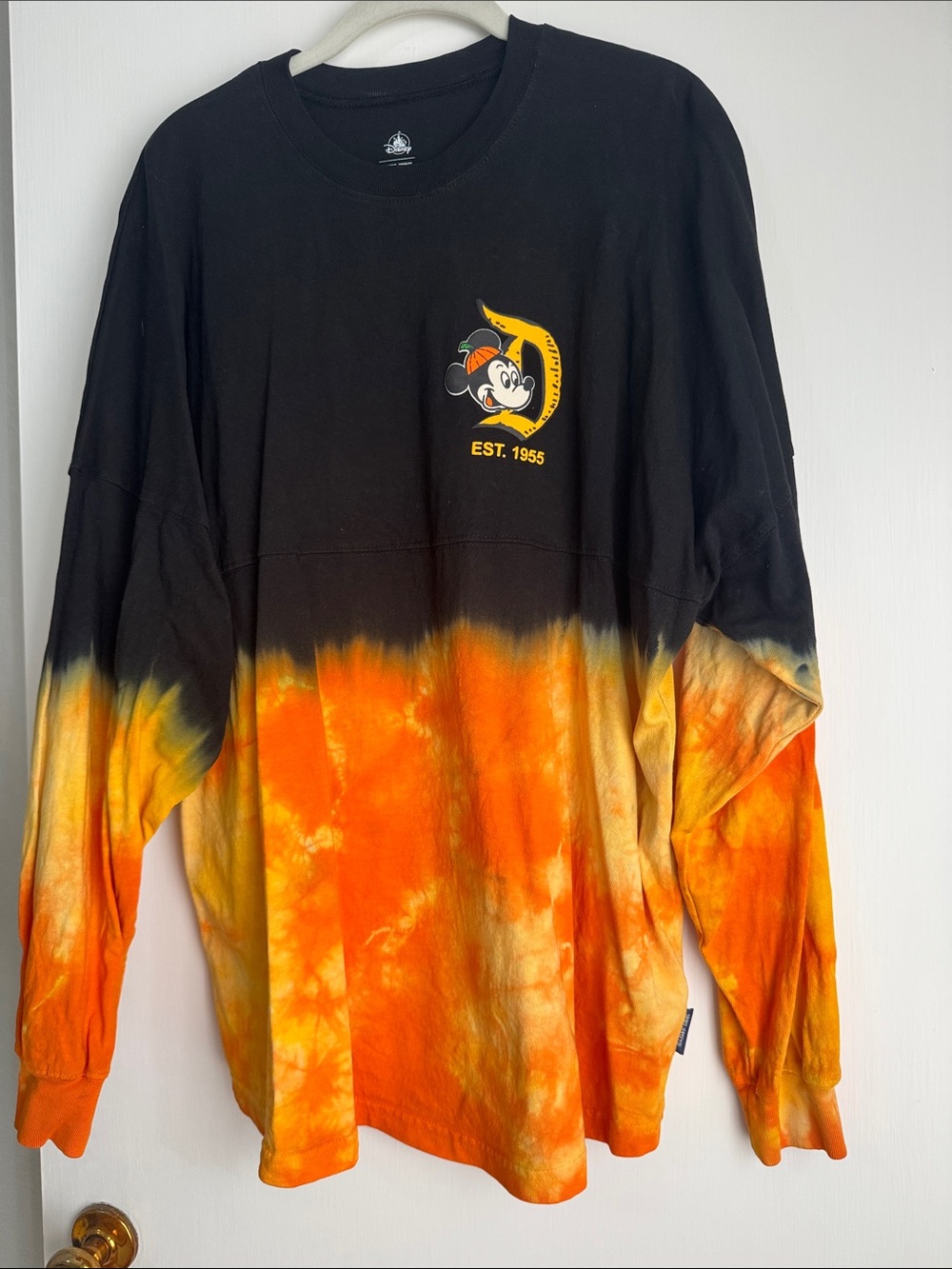Disneyland Spirit Jersey black with Orange Tie-dye
